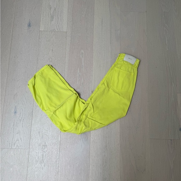 Liu Jo Neon Yellow/Lime Green Straight-Leg Pants Size 28 - Picture 4 of 7